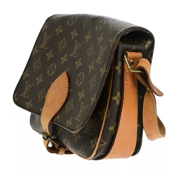 LOUIS VUITTON Cartouchiere MM Shoulder Bag Monogram Leather Brown M51253 32YF045 - Picture 8 of 16
